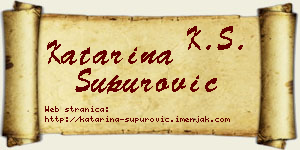 Katarina Supurović vizit kartica